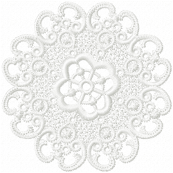 3D Specialty Lace And Swan Embroidery Design 11